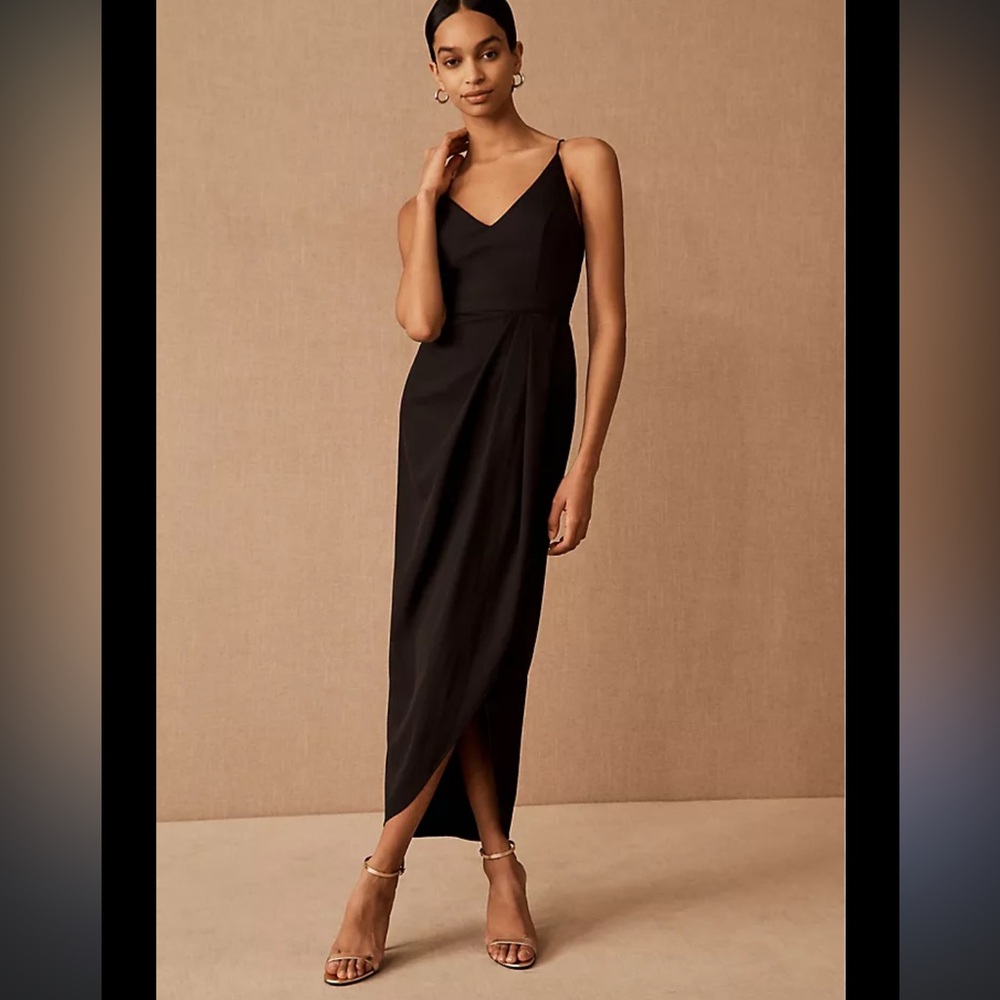 BHLDN Anabela V-Neck Crepe Dress size 8 euc